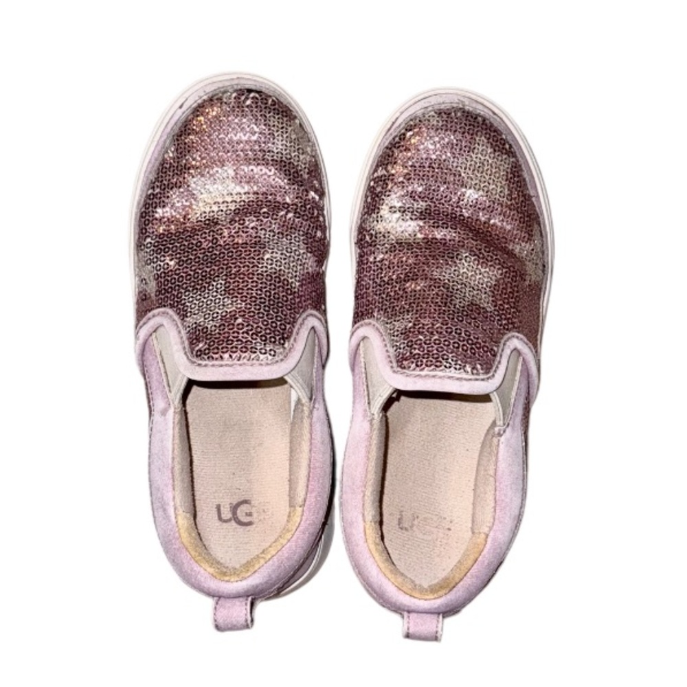UGG Caplan sequin STAR Suede SLIP ON sneakers GIRL’s shoes size 1 - Picture 7 of 16